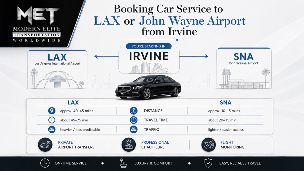 car service from irvine to LAX or SNA